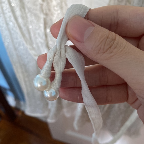 TOPSHOP PREMIUM WHITE CHIFFON EMBELLISHED SHIRT DRESS - Picture 8 of 13